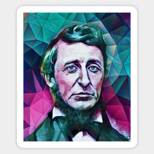 Henry David Thoreau Snow Portrait | Henry David Thoreau Artwork 8 Sticker